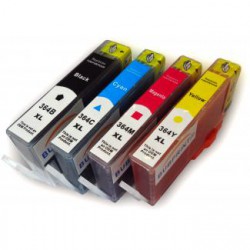 Pack de 5 Cartucho  De Tinta Compatible HP 364XL 4 colores CN684EE, CB325EE, CB324EE y CB338EE