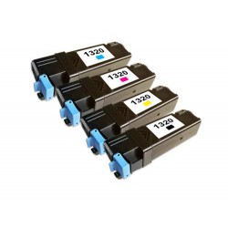 Pack de 4 Toner Compatible DELL 1320 4 colores 593-10258, 593-10259, 593-10260 y 593-10261